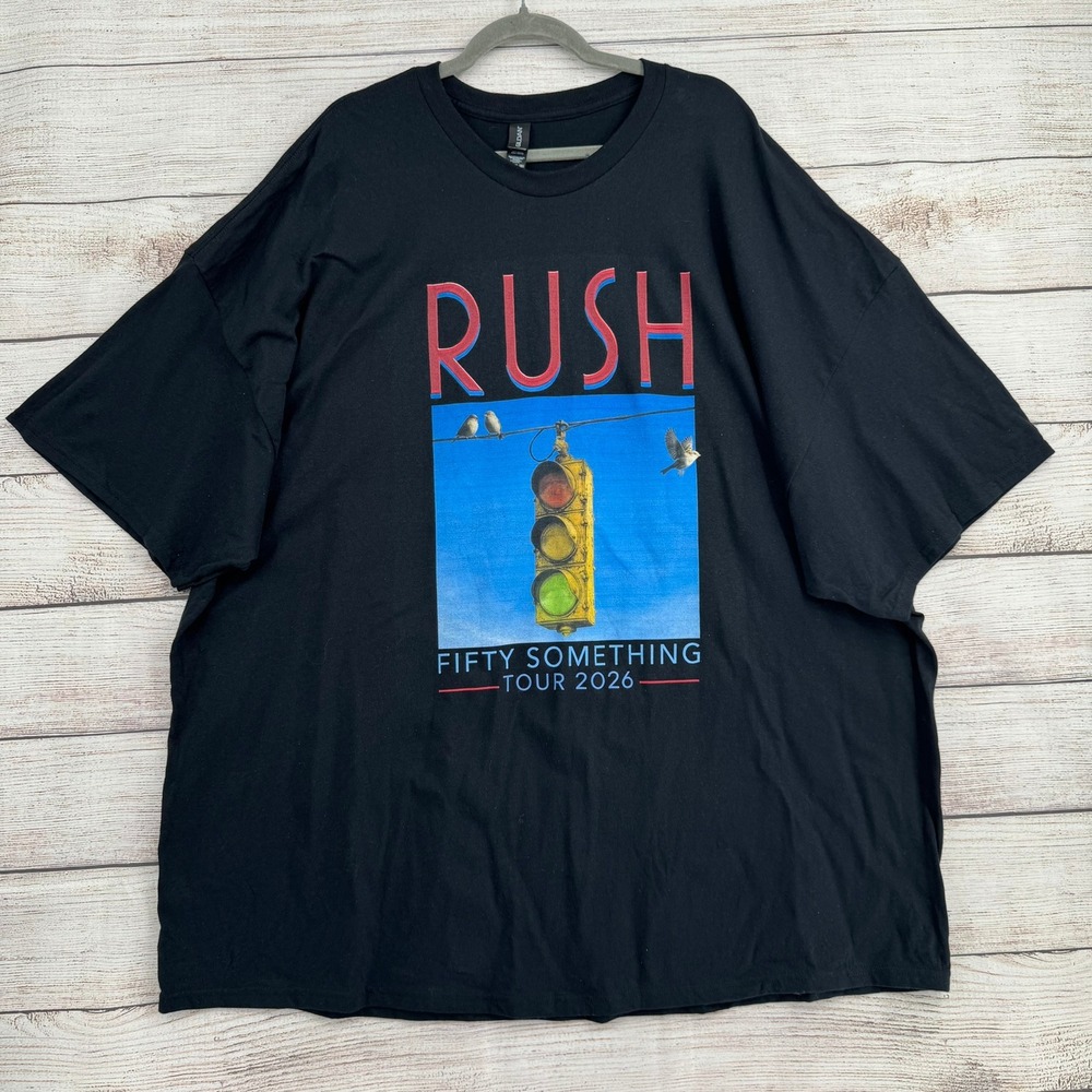 Gildan Rush T-Shirt Mens 5XL Black Fifty Something North America Tour 2026 Band